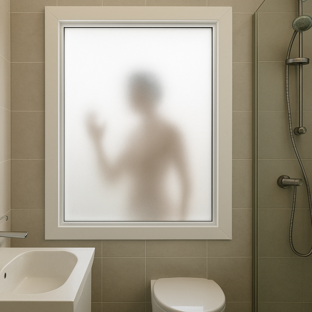 Bathroom Privacy with Frosted Film