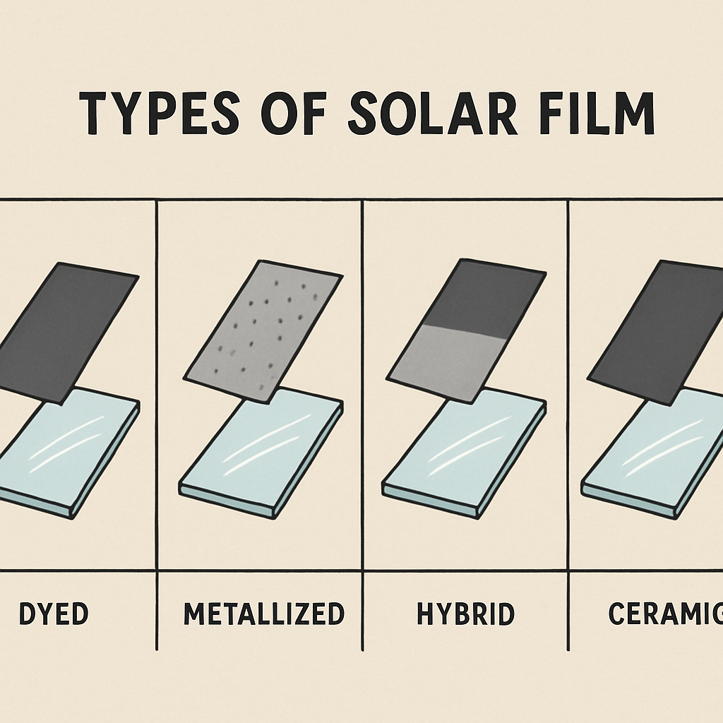 Different types of solar film