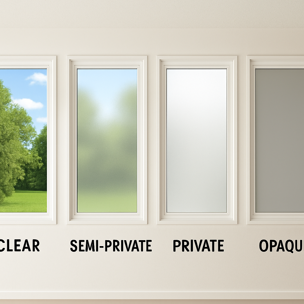 Privacy levels of window films