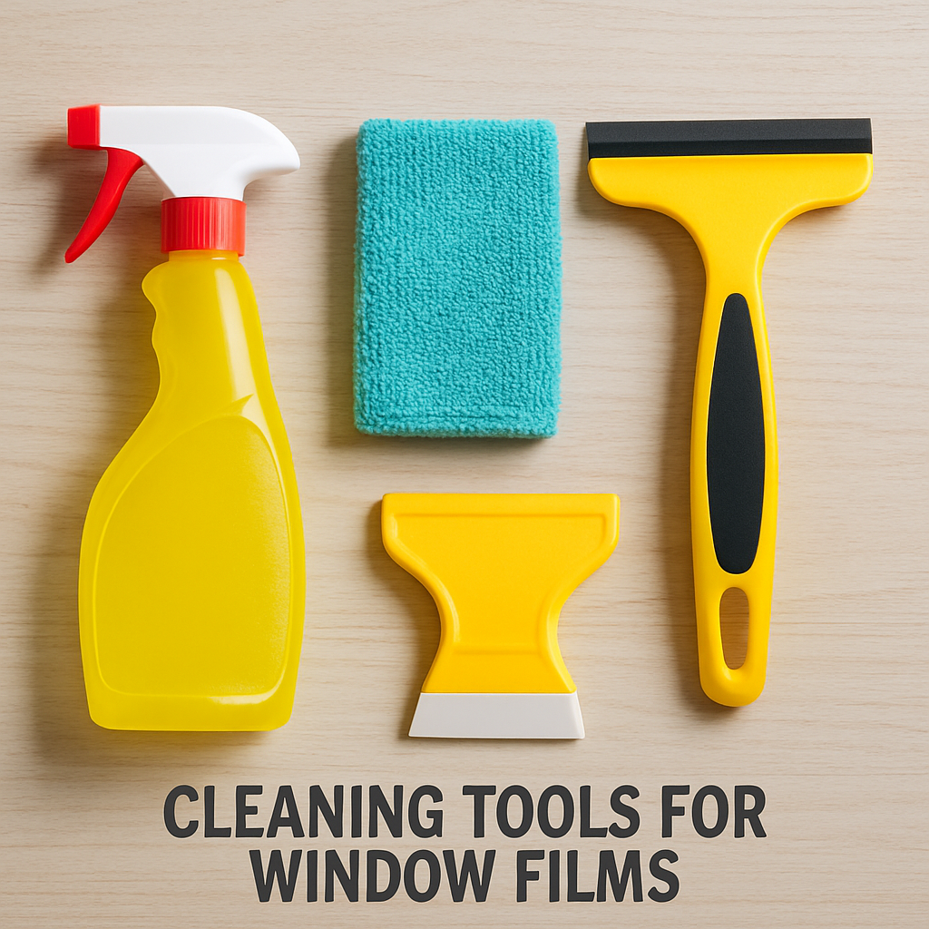 Cleaning tools for window films