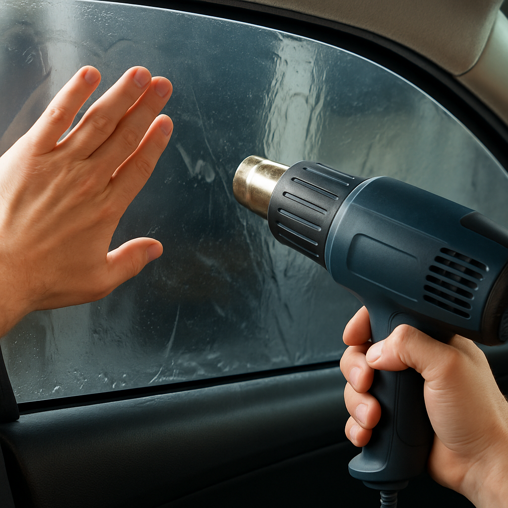 using a heat gun on window tint