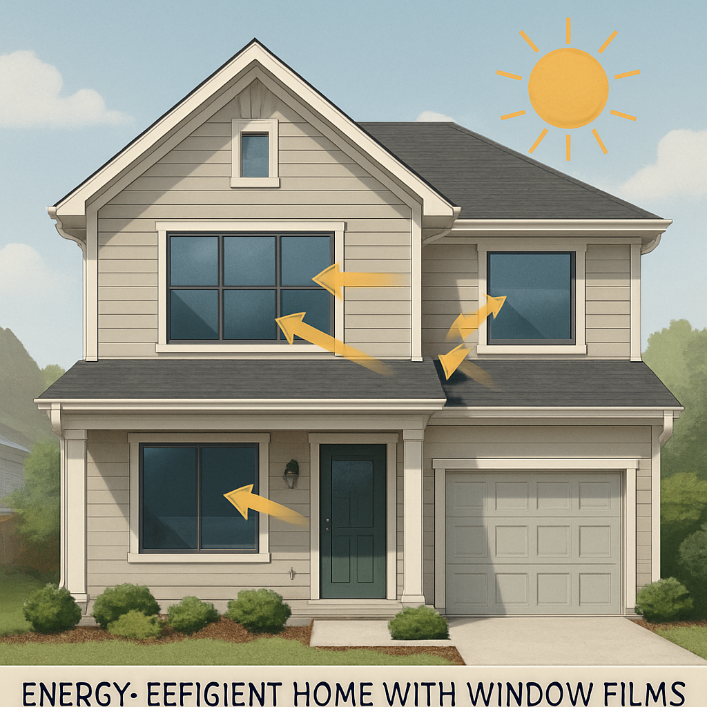 Energy-efficient home with window films