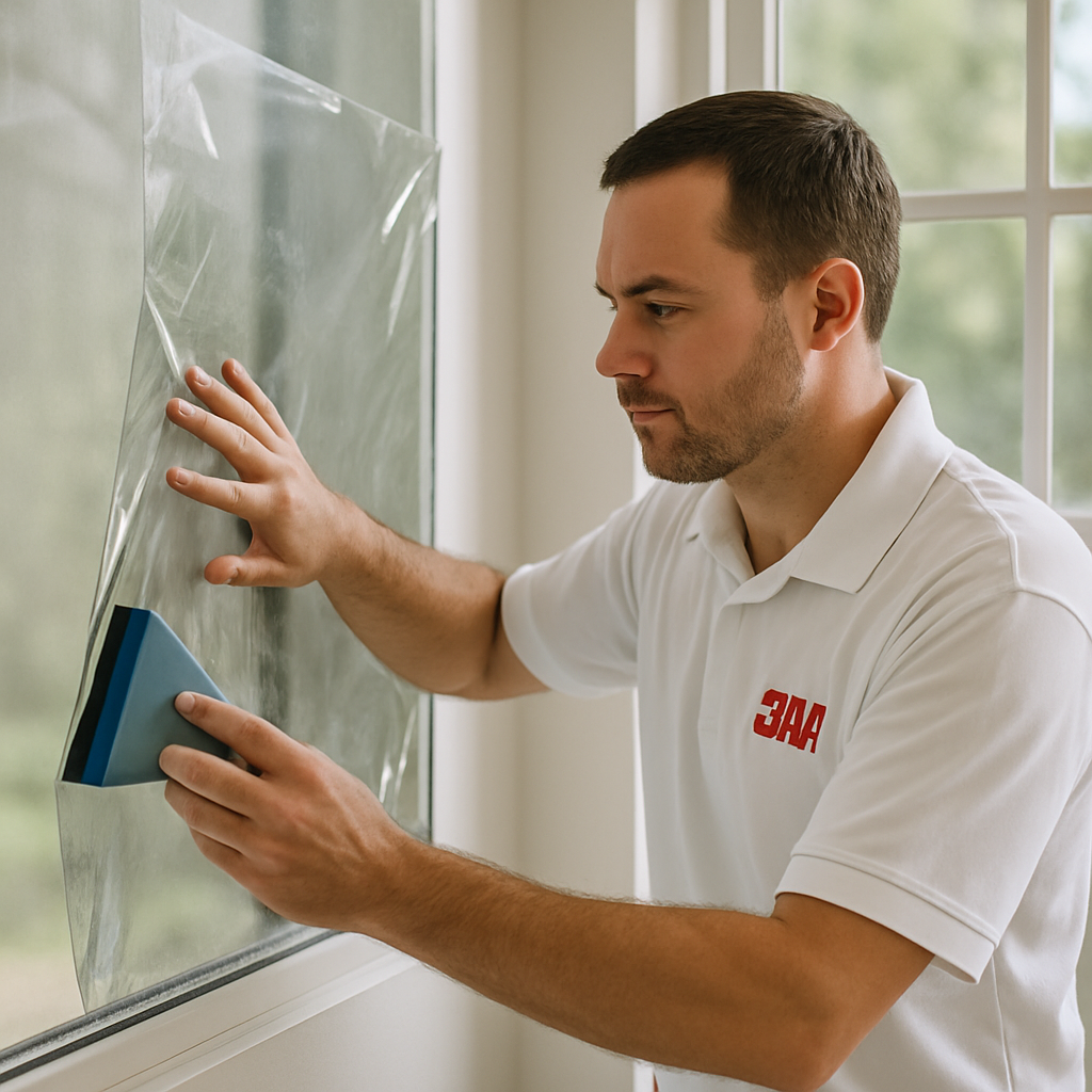 3M window film installation
