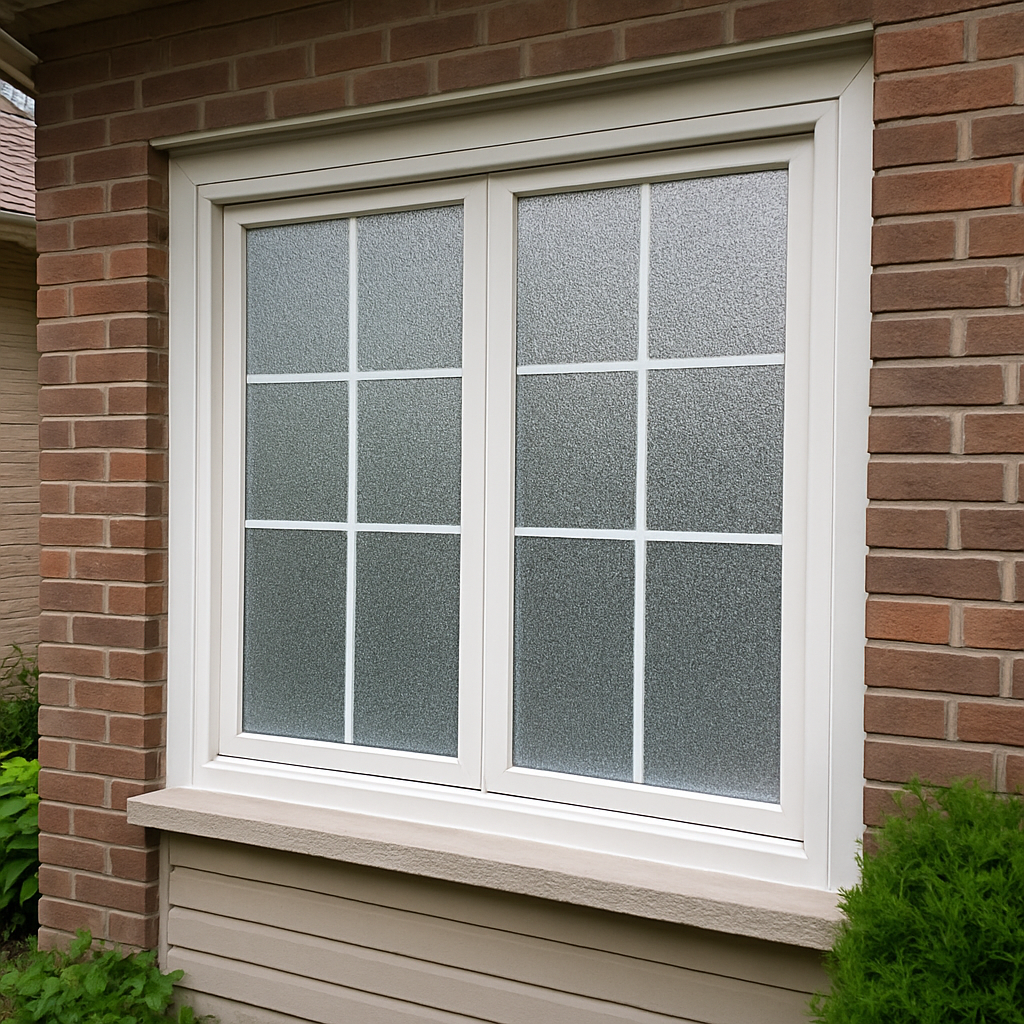 Privacy window film on a residential home